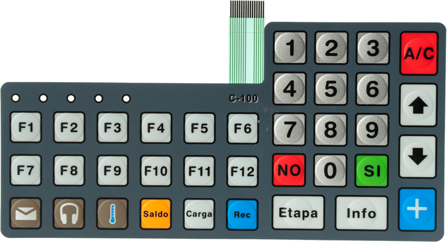 Frente gráfico para panel de control – impresión serigráfica/digital