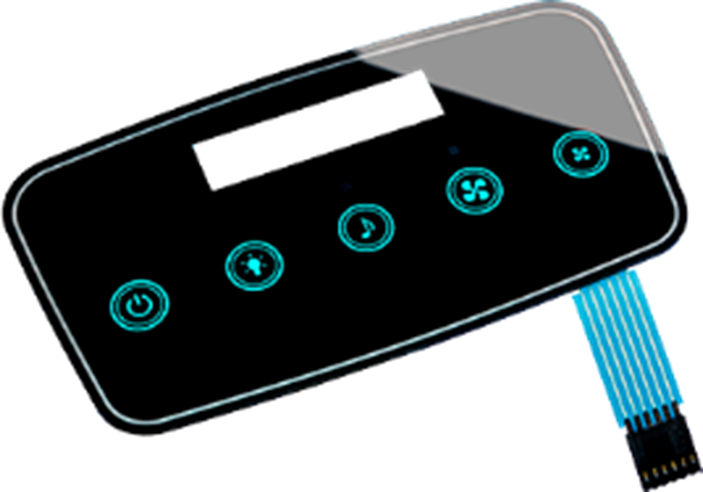 Teclado capacitivo – panel táctil en vidrio/acrílico para interfaces modernas